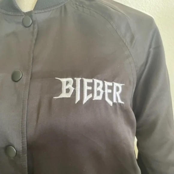 Purpose Tour | 2016 Justin Bieber Limited Edition Black Bomber Jacket | Size S - Picture 4 of 10